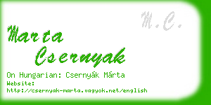 marta csernyak business card