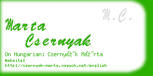 marta csernyak business card